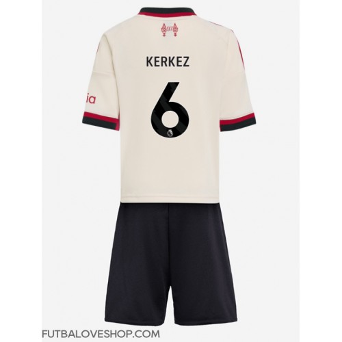 Dres Liverpool Milos Kerkez #6 Preč pre deti 2025-26 Krátky Rukáv (+ trenírky)